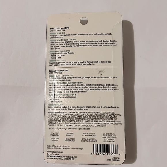 Physicians Formula Organic Wear Mascara, Fake Out, Black 1711313 - 7.5 g - Picture 2 of 2